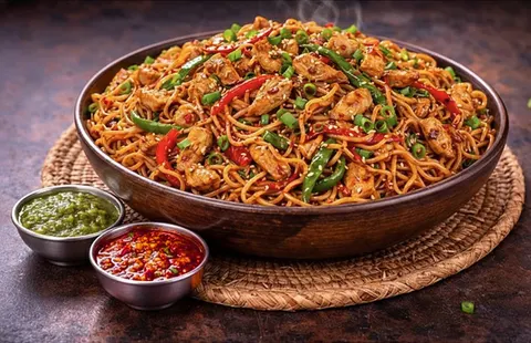 Chicken Tikka Hakka Noodles