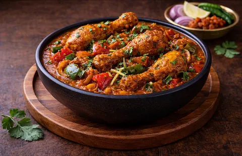 Chicken Kadhai + 4 Slice Laccha